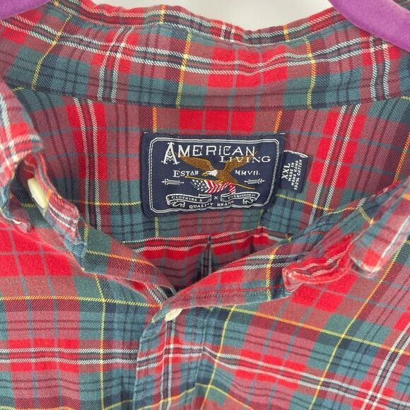 American Living mens Plaid Button Down Long-sleeve Shirt Size XXL - Picture 9 of 9